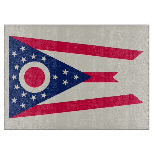 Planche À Découper Drapeau de l'Ohio : la bannière Buckeye State (Devant)