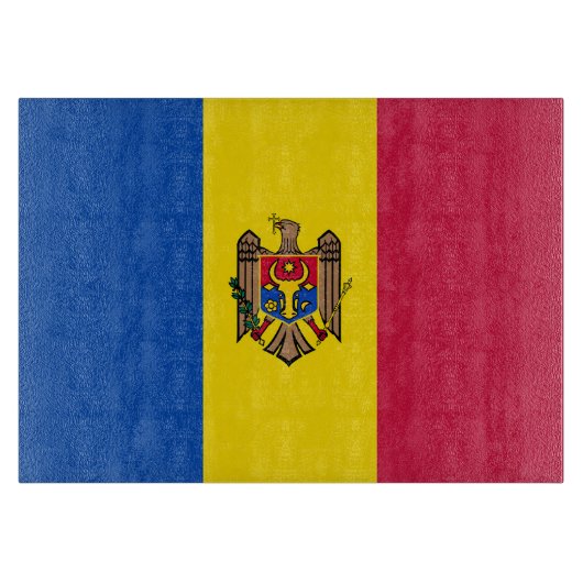 Planche À Découper Drapeau de Moldavie (Devant)