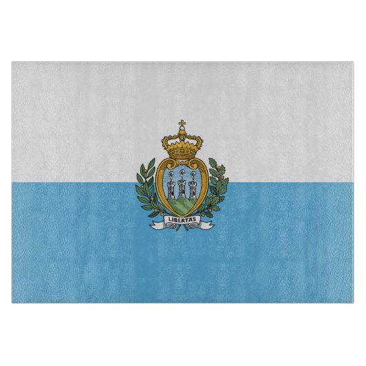 Planche À Découper Drapeau de Saint-Marin (Devant)