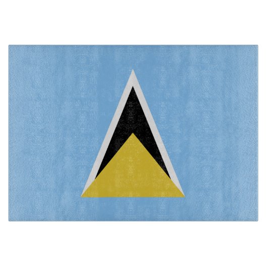 Planche À Découper Drapeau de Sainte-Lucie (Devant)