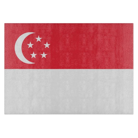 Planche À Découper Drapeau de Singapour (Devant)