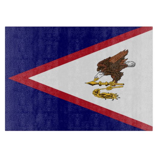 Planche À Découper drapeau des Samoa américaines (Devant)
