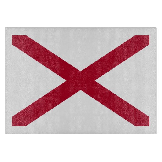 Planche À Découper Drapeau d'Etat Alabama, Croix de St Andrew Crimson (Devant)