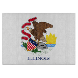 Planche À Découper Drapeau d'État de l'Illinois, États-Unis