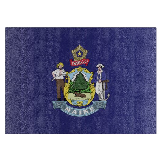 Planche À Découper Drapeau d'État du Maine, États-Unis (Devant)