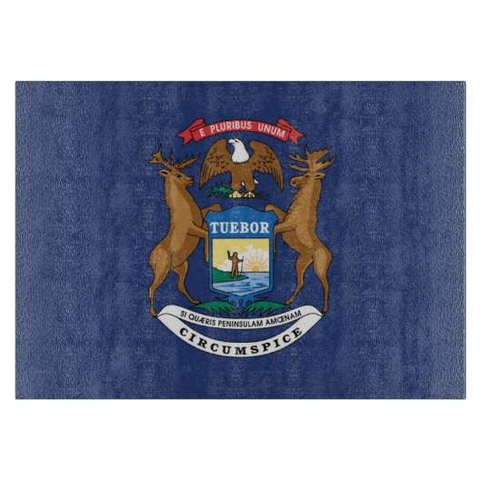 Planche À Découper Drapeau d'État du Michigan, États-Unis (Devant)