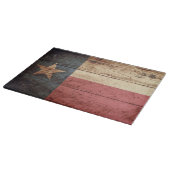 Planche À Découper Drapeau d'état du Texas sur le vieux grain en bois (Coin)
