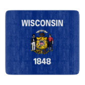 Planche À Découper Drapeau d'État du Wisconsin (Devant)