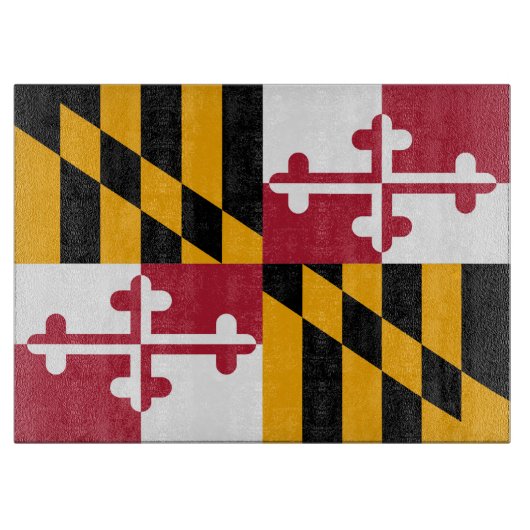Planche À Découper Drapeau d'état dynamique du Maryland (Devant)