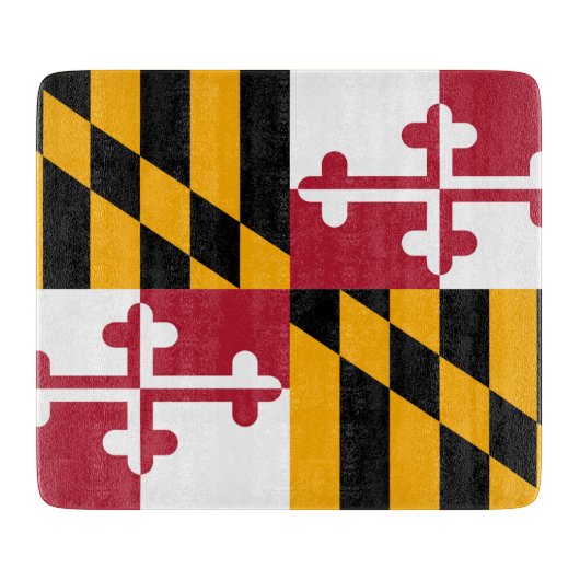 Planche À Découper Drapeau d'état dynamique du Maryland (Devant)