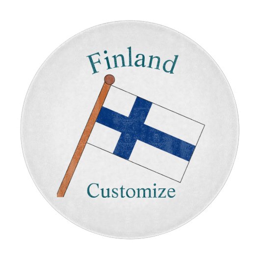 Planche À Découper Drapeau du pays Finlande Thunder_Cove (Devant)