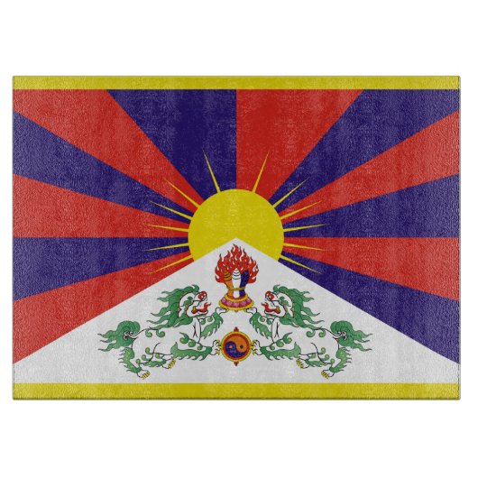 Planche À Découper Drapeau du Tibet libre (Devant)