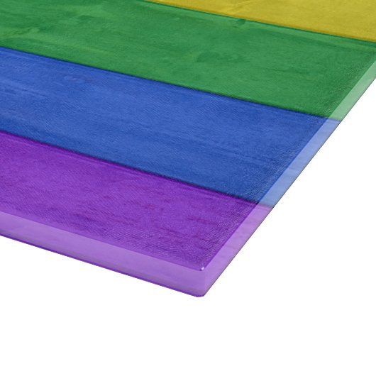 Planche À Découper Drapeau gay pride inclusif SlipperyJoe ru texturé (Coin)