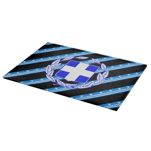 Planche À Découper Drapeau grec de rayures (Coin)