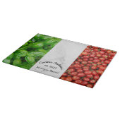 Planche À Découper Drapeau italien de basilic, marbre et tomates (Coin)