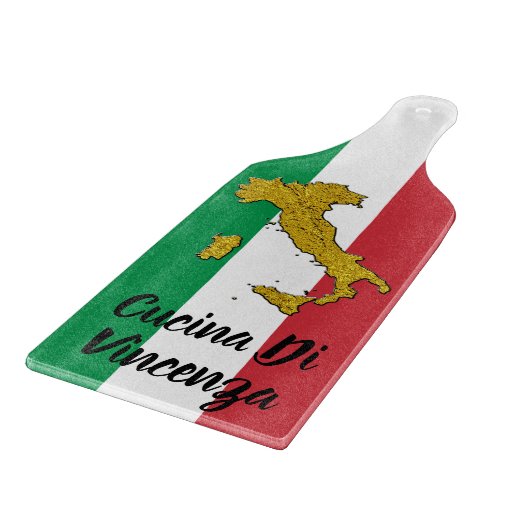 Planche À Découper Drapeau italien et carte (Coin)