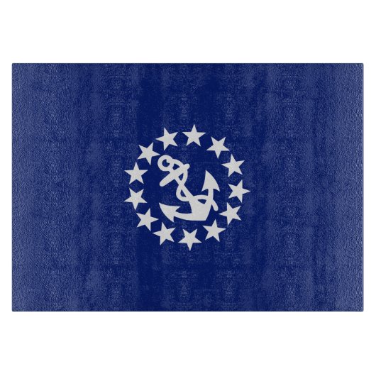 Planche À Découper Drapeau Nautique Américain Décor bleu marine (Devant)