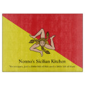 Planche À Découper Drapeau personnalisé d'Italie Sicile - Cuisine sic (Devant)