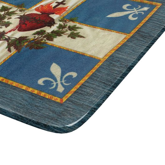 Planche À Découper Drapeau Québec antique Carillon Sacré-Cœur (Coin)