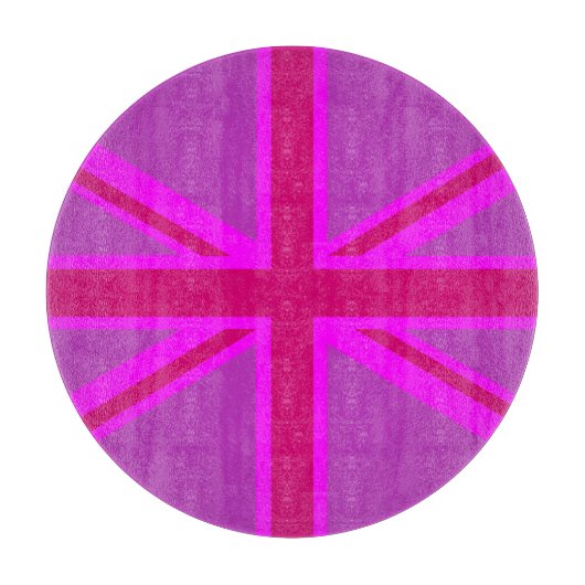 Planche À Découper Drapeau rose Fuchsia Union Jack (Devant)