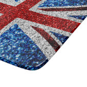 Planche À Découper Drapeau rouge bleu blanc brillant parties scintill (Coin)