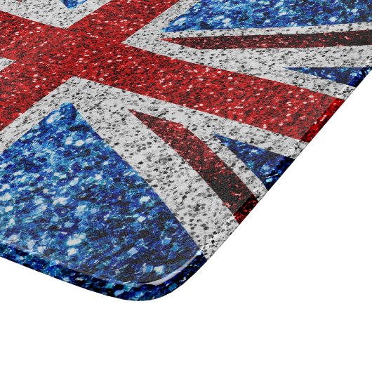 Planche À Découper Drapeau rouge bleu blanc brillant parties scintill (Coin)