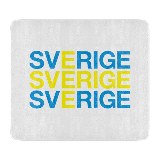 Planche À Découper Drapeau SVERIGE (Devant)