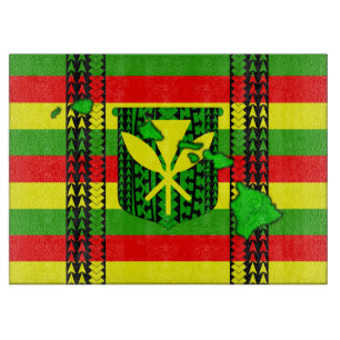 Planche À Découper Drapeau tribal de Kanaka Maoli d'île