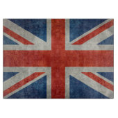 Planche À Découper Drapeau Union Jack britannique dans style rétro te (Devant)