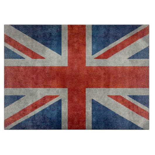 Planche À Découper Drapeau Union Jack britannique dans style rétro te (Devant)