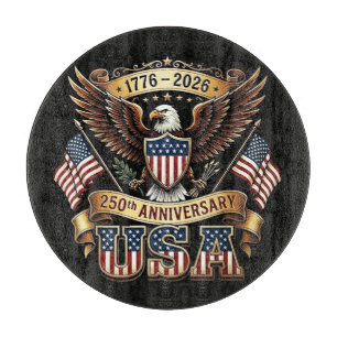Planche À Découper Drapeau USA 250e anniversaire 250 ans d'Amérique