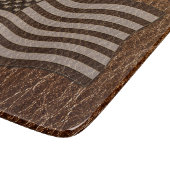 Planche À Découper Drapeau USA en cuir (Coin)