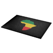 Planche À Découper Drapeau vert, or et Afrique rouge (Coin)