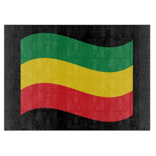 Planche À Découper Drapeau vert, or (jaune) et rouge (Devant)