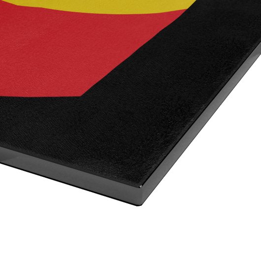 Planche À Découper Drapeau vert, or (jaune) et rouge (Coin)