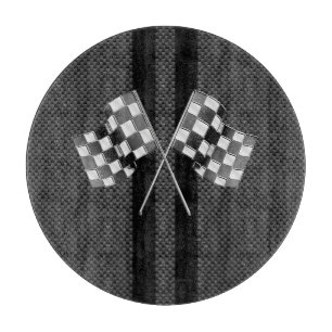 Planche À Découper Drapeaux de course modernes en fibre de carbone