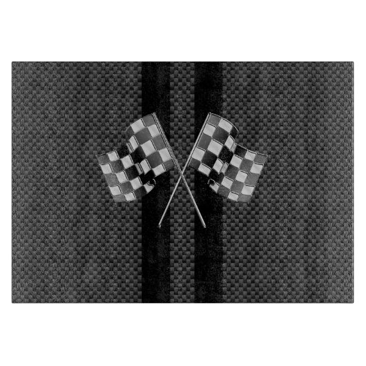 Planche À Découper Drapeaux de course modernes en fibre de carbone (Devant)