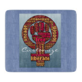 Planche À Découper droits des femmes levée poing Thunder_Cove (Devant)