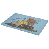 Planche À Découper Drôle bulldozer de conduite de taureaux (Coin)