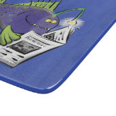 Planche À Découper Drôle caricature de poisson de pêcheur (Coin)