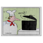 Planche À Découper Drôle Chef français avec Moustache et dessin Casqu (Devant)