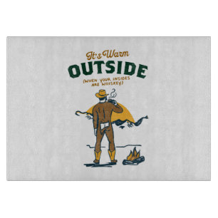 Planche À Découper Drôle Cowboy Boire Whiskey