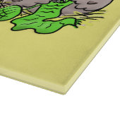 Planche À Découper Drôle dessin animé de poulets de tricot (Coin)