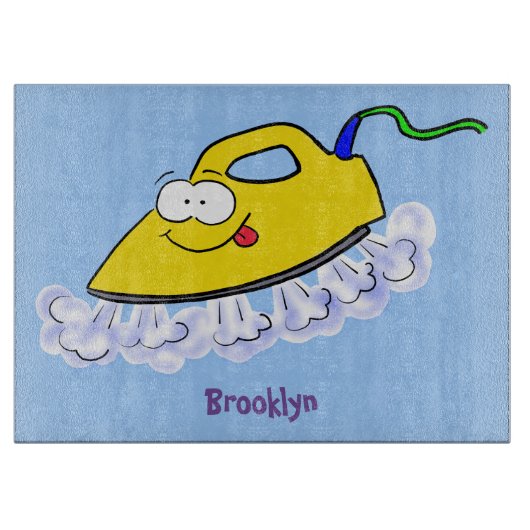 Planche À Découper Drôle dessin animé linge de fer (Devant)