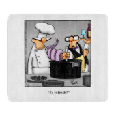 Planche À Découper Drôle "Est-Ce Frais ?" Tableau de découpe des Humo (Devant)