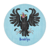 Drôle fou corbeau dessin animé de corbeau de corne