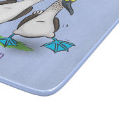 Planche À Découper Drôle, joyeux croquis à pieds bleus dansant dessin (Coin)