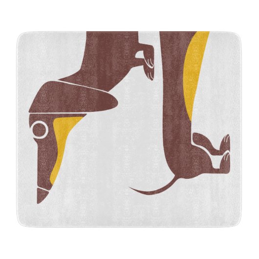 Planche À Découper Drôle mignon dachshund pour parent chien long (Devant)