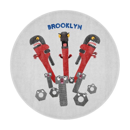 Planche À Découper Drôle outil monstre de clé humour dessin animé (Devant)