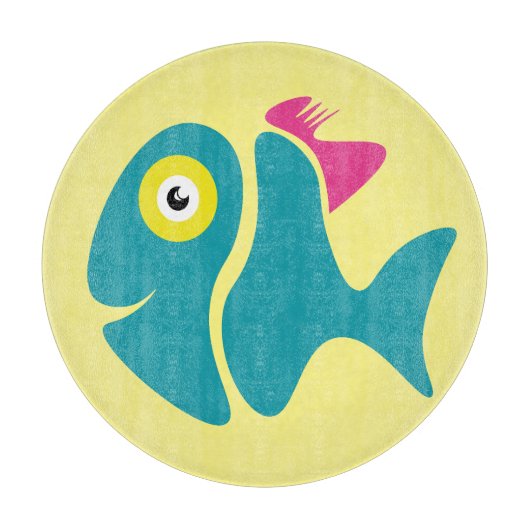 Planche À Découper Drôle Poisson élégant (Devant)